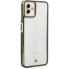 Mossem Samsung Galaxy A04 Kılıf Liva Lens Silikon - Yeşil