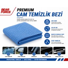 Robevebear Force Premium Oto Cam Temizlik Bezi 40X40 cm 400 Gsm Waffle Dokulu Mikrofiber Araç Cam Temizleme ve Parlatma Bezi Yüksek Su Emici Izsiz Cam Ayna ve Parlak Yüzey Temizlik Havlusu