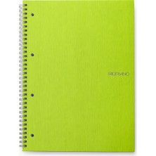 Fabriano Quaderno 'bio Spiralato' A4 70 Yaprak Kareli Spiralli, Microperf. - Lime