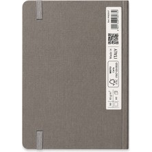 Fabriano Quaderno Notebook A6 80 Yaprak Çizgisiz Elastik Bantlı, Jel - Pietra