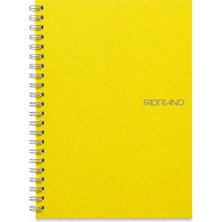 Fabriano Quaderno 'bio Spiralato' A5 70 Yaprak Kareli Spiralli - Limone