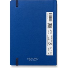 Fabriano Quaderno Notebook A6 80 Yaprak Çizgisiz  Elastik Bantlı, Jel - Blu