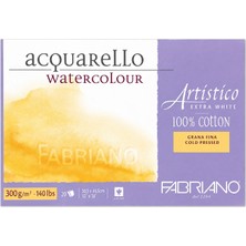 Fabriano Artistico Sulu Boya Defteri Ekstra Beyaz 20 Yaprak Ince Taneli %100 Pamuk 30.5X45.5