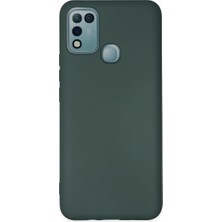 Mossem Infinix Hot 10 Play Kılıf Nano Içi Kadife Silikon - Koyu Yeşil
