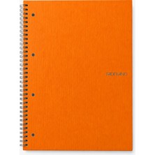 Fabriano Quaderno 'bio Spiralato' A4 70 Yaprak Kareli Spiralli, Microperf. - Arancio