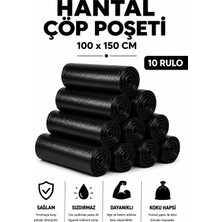 MSE HOLD Çöp Poşeti 100X150 Hantal Boy 10 Rulo 100 Adet Kalın Sızdırmaz Çöp Torbası