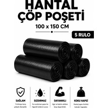 MSE HOLD Çöp Poşeti 100X150 Hantal Boy 5 Rulo 50 Adet Kalın Sızdırmaz Çöp Torbası