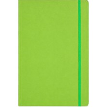 Fabriano Quaderno Notebook A5 80 Yaprak Çizgisiz Elastik Bantlı, Jel - Lime