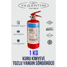Vallentina 1 kg Yangın Söndürme Cihazı Tse-Hyb/ce Belgeli 4 Yıl Garantili(Tüvtürk Onaylı)