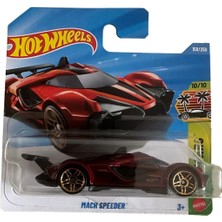 Hot Wheels Mach Speeder Hiper Araba Modeli 1:64 Ölçekli Koyuluk Kırmızı Renk ve Altın Jant