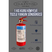 Vallentina 1 kg Yangın Söndürme Cihazı Tse-Hyb/ce Belgeli 4 Yıl Garantili(Tüvtürk Onaylı)