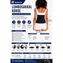 Rotantix Lumbosakral Çelik Balenli Bel Fıtık Korsesi Bel Düzleşmesi Bel Kayması Çelik Destekli Demirli Kuşak