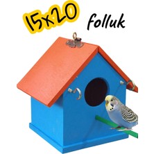 Değerli Hobi Ahşap Muhabbet Kuşu Cennet Papağanı Folluk Yuvalık Kuş Evi
