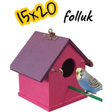 ncy Ahşap Muhabbet Kuşu Cennet Papağanı Folluk Yuvalık Kuş Evi