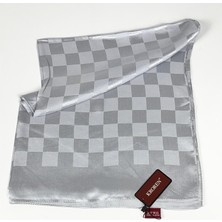 Kroren Krep Jakarlı  Dama Desen Şal - 70 x 190 - 7379-311