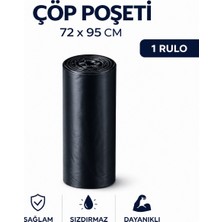 MSE HOLD Çöp Poşeti 72X95 Battal Boy 1 Rulo 10 Adet Dayanıklı Sızdırmaz Çöp Torbası