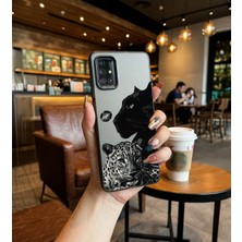 Powerfox Samsung A51 Uyumlu Kaplanlar Baskı Desen Darbe Emici Telefon Kılıfı MK01A