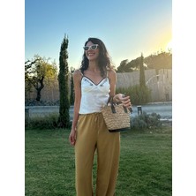 NN Sister Nakışlı Askılı Bluz