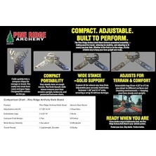 Vuralsin38 Ridge Archery Kwik Stand Yay Desteği, Çoğu Yay Aygıtına Uygun, Zemin Veya Kör Avcılık Için Mükemmel