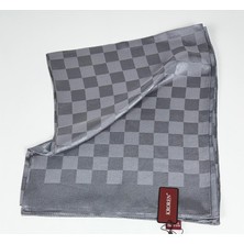 Kroren Krep Jakarlı  Dama Desen Şal - 70 x 190 - 7379-134