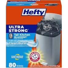Vuralsin38 Hefty Ultra G L Karartma Mutfak P Torbalar - Temiz Patlama, 13 Galon, 80 Adet