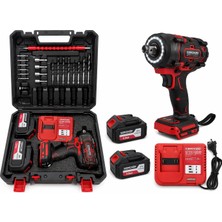 Kimmeer Plus 21V Çift Akülü 320 Nm Torklu Somun Sıkma & Şarjlı Darbeli Matkap