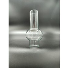 Kuğulu Avize Minyatür Gaz Lambası Camı.fransız Model.şeffaf Renkte.(Alt Yuva ÇAPI:3.00CM-H:11.50CM)