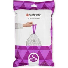 Vuralsin38 Perfectfit Çöp Torbası, Dağıtıcı Paket (C – 10 L/12 L), Çekme Bantlı Ekstra Güçlü Çöp Torbası (40 Çöp Torbası)