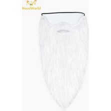 Uravas Store Üreticiniz Beyaz Renk Lastikli Uzun Takma Sakal 40 cm