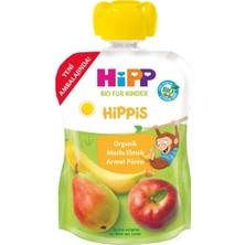 Uravas Store Üreticiniz Organik Muzlu Elmalı Armutlu Meyve Püresi 100 gr