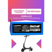 Electroll Gorilla G3 Uyumlu Batarya (Maksimum Kapasite) 60V 30.000MAH Elektrikli Scooter Bataryası