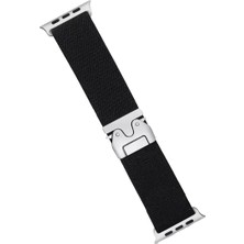 Uravas Store Newface Apple Watch 42MM Forest Kumaş Kordon - Siyah