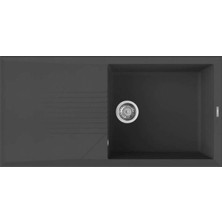 Elleci - Tekno 480 Vitrotek 3g 100X50 Sol Damlalıklı Eviye Antrasit Outlet - LGT48059-