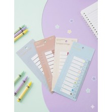 ÖZ OFİS 4 Paket Cetvelli Yapışkanlı Şeffaf Köşeli Parmak Postit Ayraç (Set-1) - 40 Renk x 20 Toplam 800 Adet