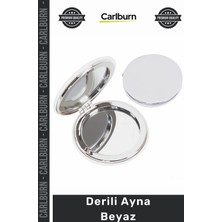 Carlburn #ayna Mavi Çerçeveli Lüks Modern Şık Tasarım Estetik Dekoratif Duvar Aksesuarı Derili Ayna Beyaz