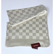 Kroren Krep Jakarlı  Dama Desen Şal - 70 x 190  - 7379-66
