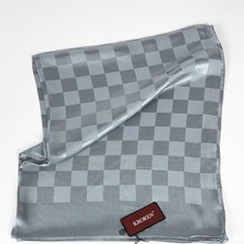 Kroren Krep Jakarlı  Dama Desen Şal - 70 x 190  - 7379-71
