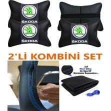 Empressco Ayazgrup Skoda Kamiq Oto Boyun Yastığı  ve Direksiyon Kılıfı Dikmeli (Ultra Lüks Set) - Fiyatı, Yorumları