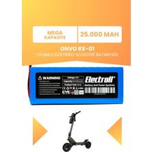 Electroll Onvo Rx-01 Uyumlu Batarya (Mega Kapasite) 48V 25.000MAH Elektrikli Scooter Bataryası