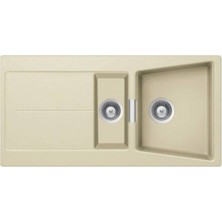 Elleci - Lavello 2 Gözlü Sol Damlalıklı 100X50 Krem Eviye Outlet - LC102P-