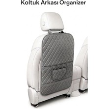 Empressco Ecarteks Araç Koltuk Arkası Organizer Deri - Oto Eşya Düzenleyicisi Cepli Lüks Tasarım - Gri - Fiyatı, Yorumları