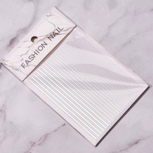 Aba Nails Gümüş Şerit Tırnak Sticker Şerit Tırnak Etiketi Nail Art