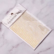 Aba Nails Parlak Gold Şerit Tırnak Sticker Şerit Tırnak Etiketi Nail Art