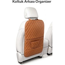 Empressco Ecarteks Araç Koltuk Arkası Organizer Deri - Oto Eşya Düzenleyicisi Cepli Lüks Tasarım - Taba - Fiyatı, Yorumları