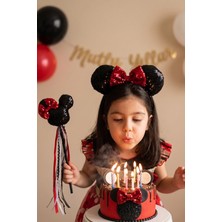 Liliza Accessories Mickey - Minnie Mouse Taç ve Asa Doğum Günü Çocuk Seti