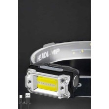 Defne Store Kafa Lambası LED Fener Pratik Taşınabilir Ayarlanabilir USB Şarjlı