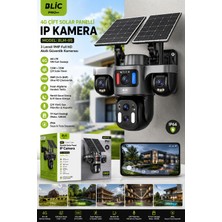 Azurtech Blm-95 4g Çift Solar Panelli Ip Kamera 9mp (3+3+3mp) | 3 Lens | Insan Takibi | Gece Görüşlü | Sım Kartlı