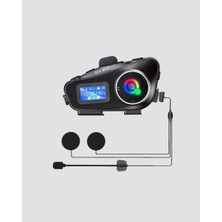 IP65 Suya Dayanıklı Kask Bluetooth Kulaklık LCD Ekranlı