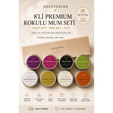 Decevorine Kokulu Mum Seti Premium Mini Boy Hediye ve Keşif Koleksiyonu 8 Adet Mum