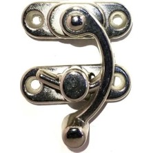 Defne Store Yay Gözü, Ahşap Kutu Klipsi - Küçük 28X33 Mm, Nikel 1 Adet